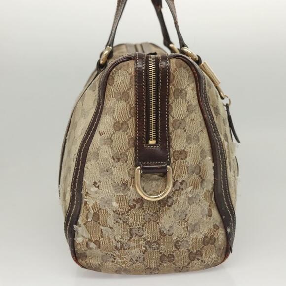 GUCCI GG Crystal Shoulder Bag Coated Canvas Brown Gold - Picture 5 of 13